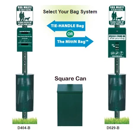Generic Tie Handle and Mittn® Bags Station