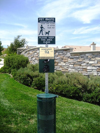 Image of Dogipot 1003-l pet waste station for scoop masters dog poop pick up service web page