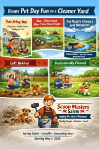 infographic for osu pet day showing the advantages of using a pet waste removal service