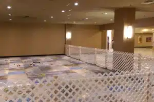 Image of indoor dog play area built by Scoop Masters dog poop pick up service in the Sheraton Hotel in Columbus, OH