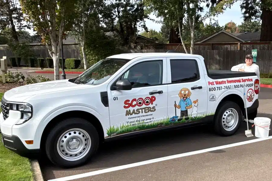 image of new Ford Maverick Hybrid truck delivered to one of Scoop Masters Salem team members.