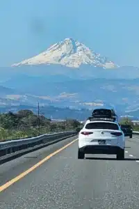 image of Mount Hood in Oregon during Scoop Masters cross country tour.