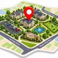 Icon image of an HOA property for dog poop pick up service