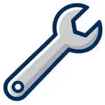 Wrench icon for scoop masters dog poop pick up service for HOAs and apartments