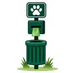 Pet waste station icon for scoop masters dog poop pick up service for apartments and HOA communities